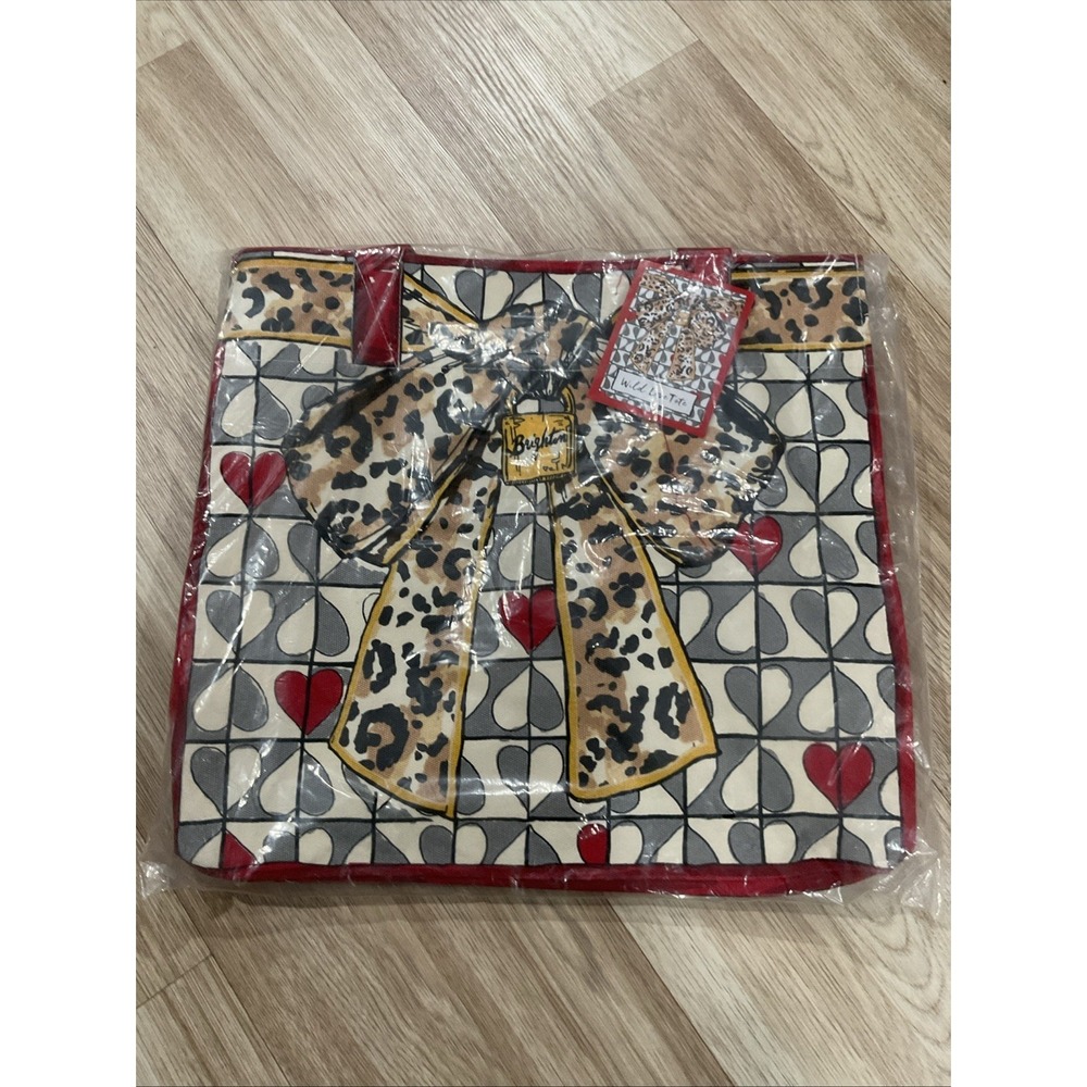 Brighton WILD LOVE Tote Bag, Hearts on Canvas, New with Tag ($150)